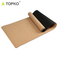 TOPKO hot-selling customised eco-friendly cork TPE yoga mat